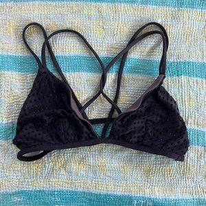 Acacia black mesh top - petite/xs